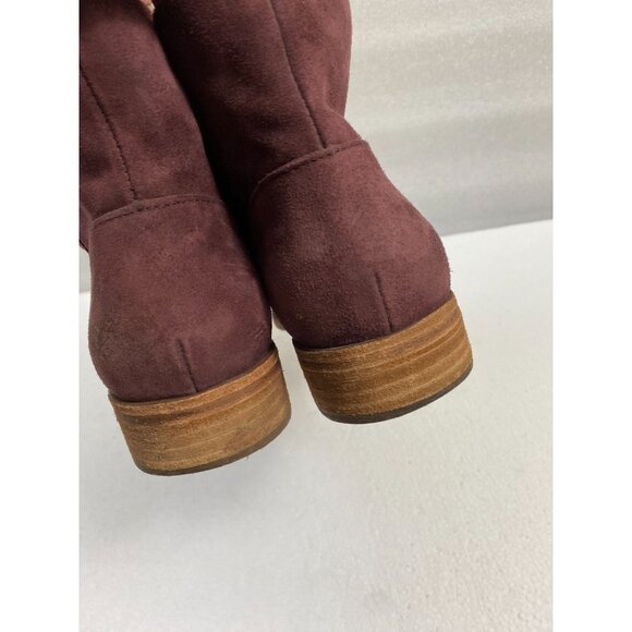 Kork Ease Giba Leather Suede Ankle Boots Womens size 11 Maroon‎ Zip Classic Fall - Picture 9 of 12